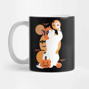 HALLOWEEN PUMPKIN TRICOLORED CAT Mug